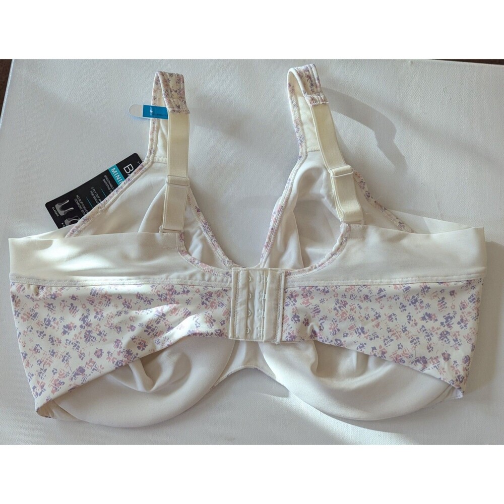 NWT Bali Minimizer Bra Underwire Lavender Floral 40DDD - Picture 3 of 10